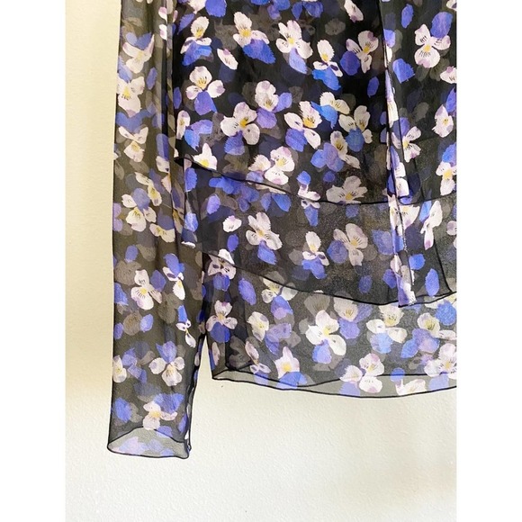 Philosophy Lorenzo Di Lorenzo Serafini Silk Floral Tiered Top Size 4 - Picture 14 of 16